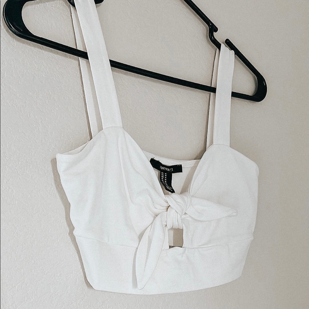 White crop top
